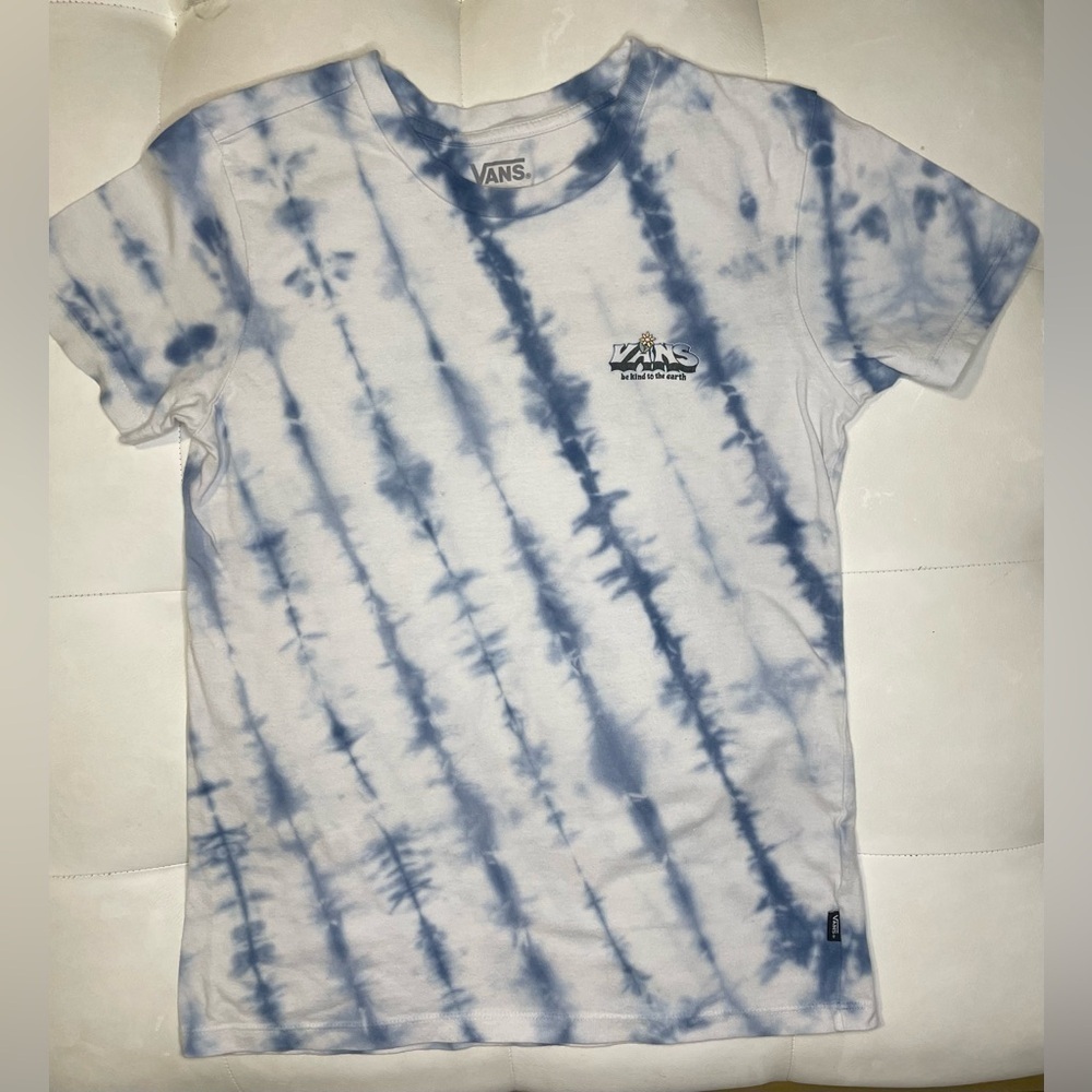 Vans Kind Hugz Navy Tie Dye Crop T-Shirt women xs